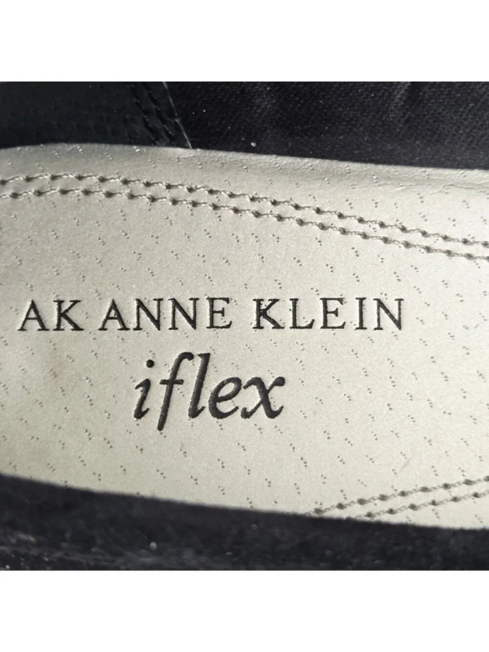 Anne Klein Loafers Womens Size 9M Akfaithi Black Suede iflex Comfort Shoes